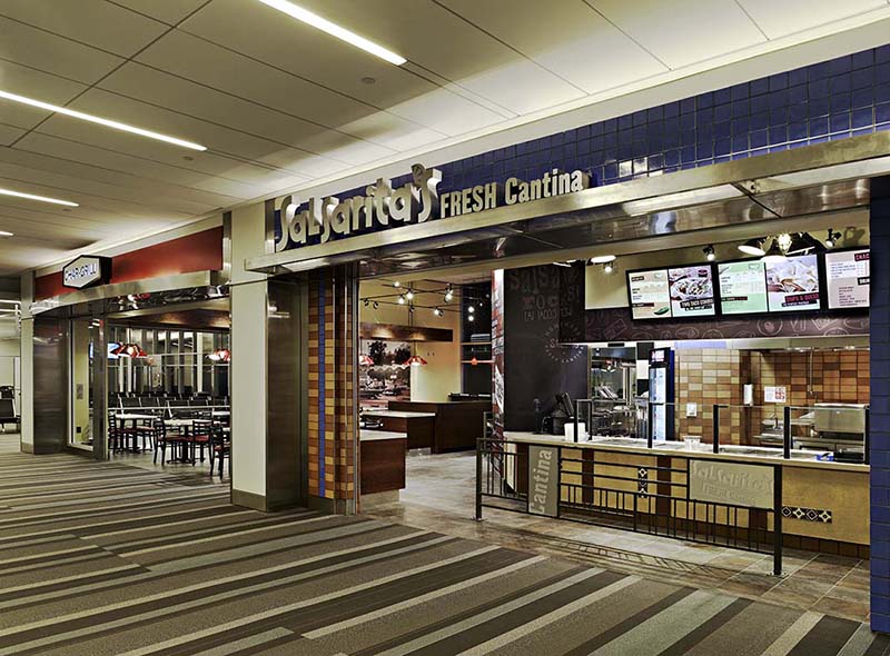 Interior view showing counter areas