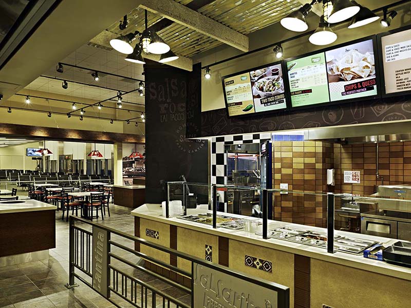 Food court layout perspective